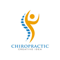 Obraz premium Chiropractic Logo Design Vector