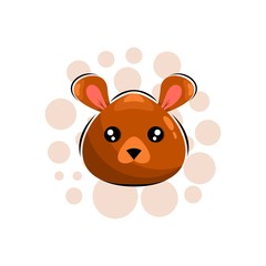 Obraz na płótnie Canvas brown bear mascot cartoon design vector