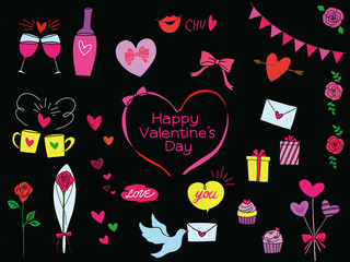 カラフル チューリップ おしゃれ フレーム イラスト Wall Mural こけ田