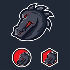 dragon mascot sport design vector