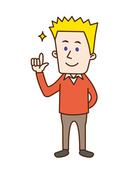 06_白人男性_ひらめき