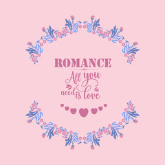 Obraz premium Elegant Ornate pattern, with leaf and flower frame design, for romance invitation card decor. Vector