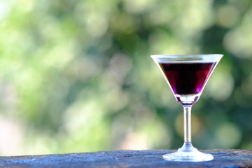 glass of Martini cocktails 