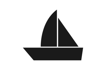 The sailboat icon vector illustration.Sailing ship symbol isolated on white background