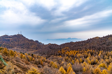 Mountains under the sky