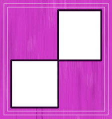 Two place template on purple stirated background
