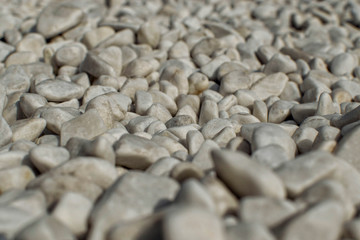 pebbles closeup. natural background..Marine Theme. shallow depth of field