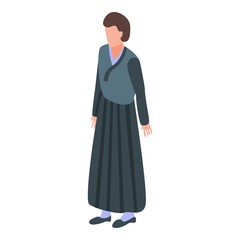 Obraz na płótnie Canvas Female samurai icon. Isometric of female samurai vector icon for web design isolated on white background