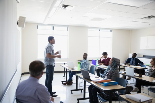 ESL Student Leading Presentation In Classroom