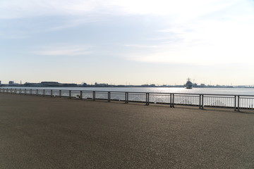 Aichi,Japan-January 14, 2020: Nagoya Port Passenger Ship Berth or Garden Pier in Ise Bay, Japan