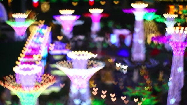 colorful lantern blur light heart on tree in valentine festival1