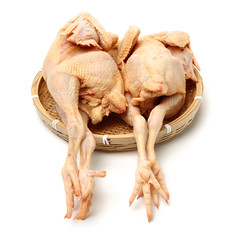Raw fresh chicken isolated on white background  © zcy