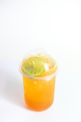 Lemon ice tea Close up