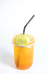 Lemon ice tea Close up
