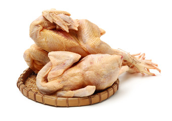 Raw fresh chicken isolated on white background  © zcy