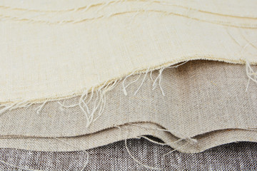 Texture of natural linen fabric