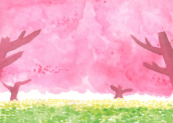 桜 背景イラスト Wall Mural Wallpaper Murals Wallsheaven Perori