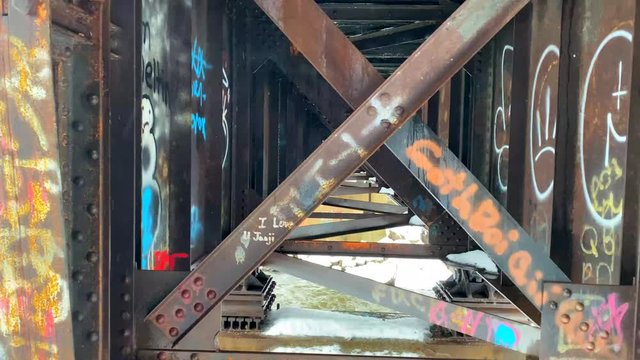Graffiti Art Under the Railroad Tracks