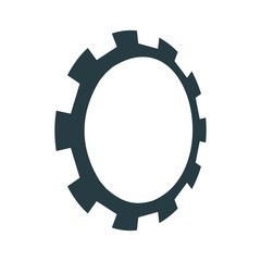 Isometric cog wheel model. Precision machinery concept. Technology and engineering