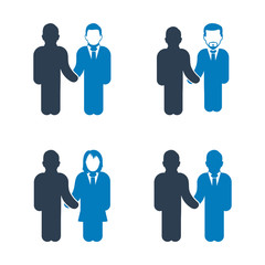 Business Handshake Icon. Flat style vector EPS.