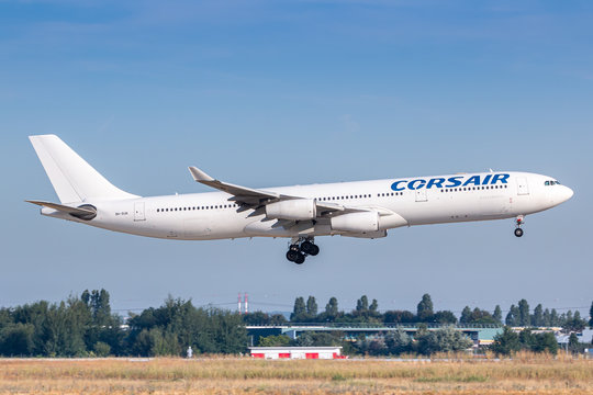 Corsair Airbus A340 airplane at Paris Orly