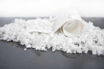 Abstract photo with toilet paper concept.