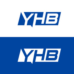YHB letter logo design vector