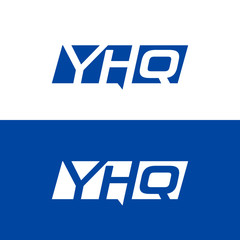 YHQ letter logo design vector