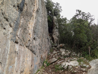 Obraz premium Athens Parnitha mount the point on the Earth's surface directly above a earthquake focus reverse fault geology
