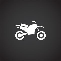 Fototapeta premium Motorcycle icon on background for graphic and web design. Creative illustration concept symbol for web or mobile app