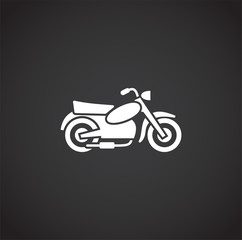 Fototapeta premium Motorcycle icon on background for graphic and web design. Creative illustration concept symbol for web or mobile app