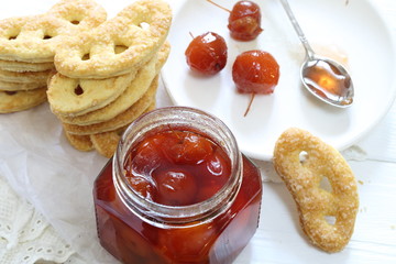 Apple jam and cookies