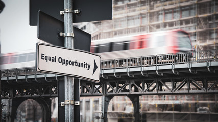 Street Sign EQUAL OPPORTUNITY