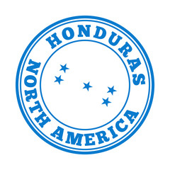 Honduras sign with flag. Vector illustration of a national symbol.