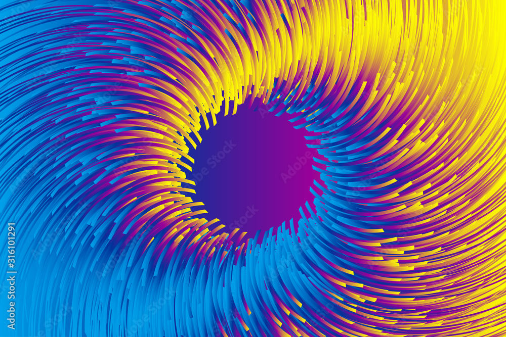 Poster colorful lines composed of spiral abstract pattern background.