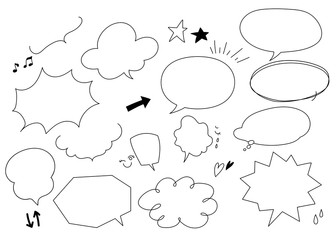 Fototapeta premium Speech balloon material set