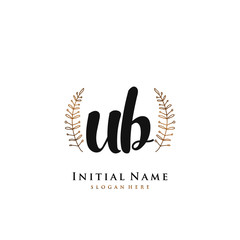 UB Initial handwriting logo vector	