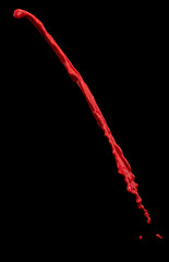 splendid red splash over black background