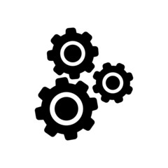 Gears vector icon. Settings symbol. Cogwheel illustration.