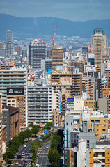 Fototapeta na wymiar Skyscrapper center of Tennoji district. Osaka. Japan