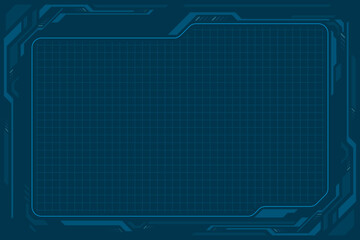 HUD circuit cyber interface screen with copy space grid.