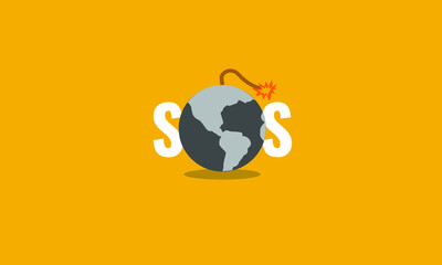 SOS Typography with World Bomb