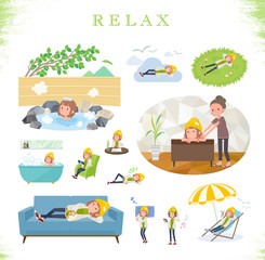 flat type knit cap blouson women_relax