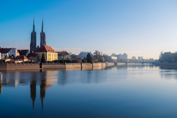 Naklejka premium Evening in Wroclaw