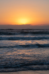 Sunset on Mediterranean sea at Telaviv, Israel.