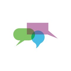 Fototapeta premium Buble chat icon Vector Illustration design Logo