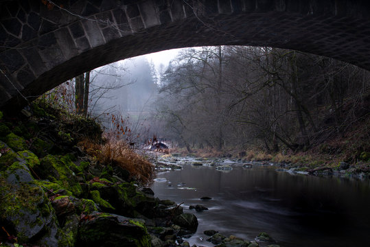 stone bridge over a creek