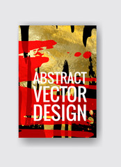 Vector Black, red and Gold Design Template illustration.