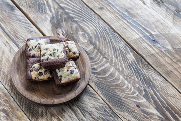 Cookie brownie of chocolate handmade