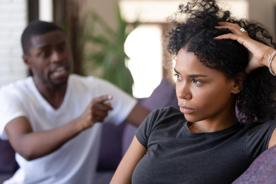 Emotional black husband blame indifferent wife in fight